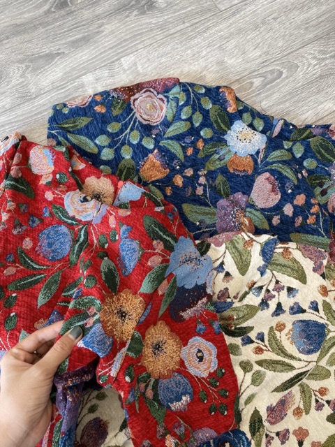 Đầm tết bố hoa