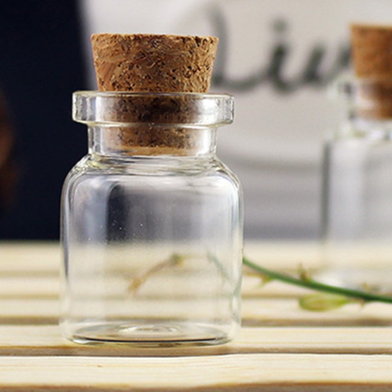 50 Lọ Điều Ước Mini Bằng Thủy Tinh Có Nút Bần Cho Đám Cưới 5ml