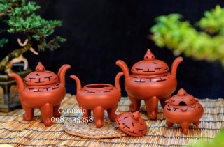 Lư đốt trầm hương gốm sứ Bát Tràng
