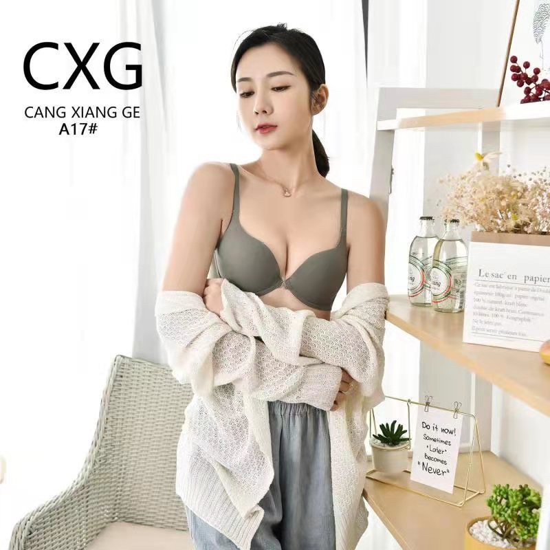 Áo Lót Nữ CXG A17 Siêu Đẩy Ngực, Mút Kép Trơn Có Gọng Nâng 4cm