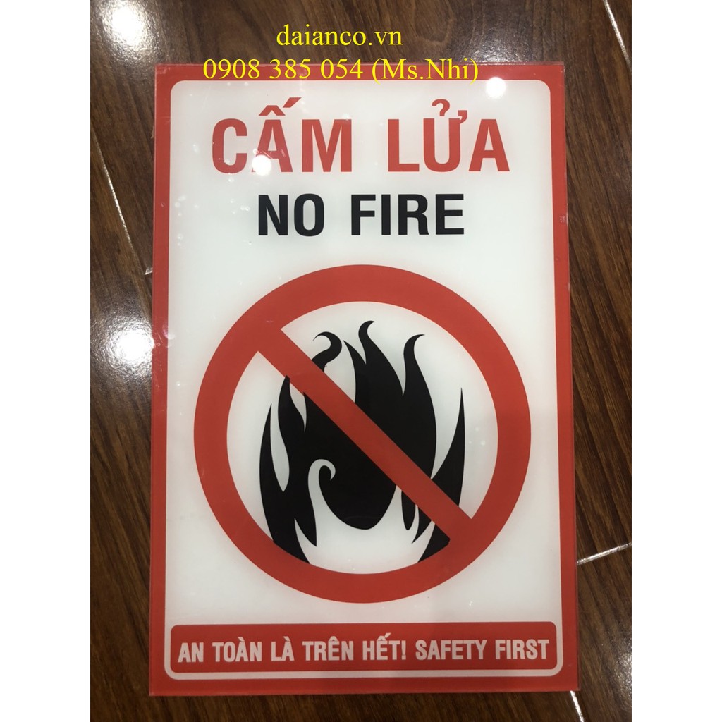 BIỂN CẢNH BÁO CHẤT LIỆU MICA ĐÀI LOAN 3 LY (30x20cm) CẮT LAZER- HÌNH THẬT, CÓ SẴN