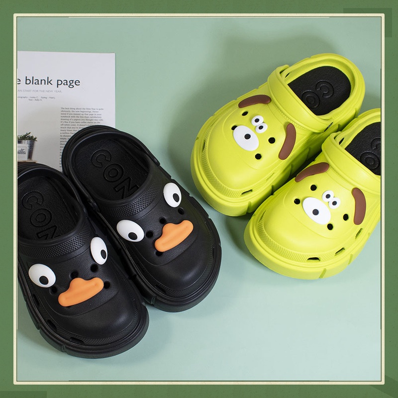 Bộ Phụ Kiện Làm Phụ Kiện Giày Crocs Jibbitz Bằng PVC Họa Tiết Hoạt Hình Chú Vịt Miệng Chéo Thích Hợp Làm Quà Tặng Cho Bé