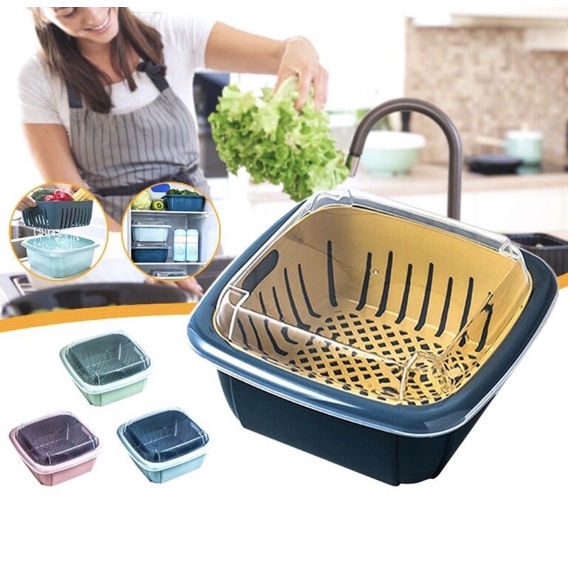 Hộp đựng thực phẩm đa năng có rổ và nắp đậy | BigBuy360 - bigbuy360.vn