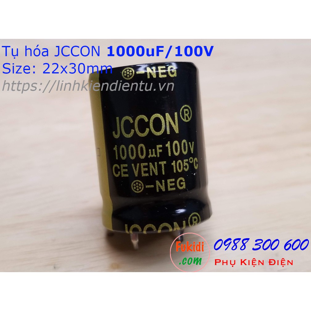 Tụ hóa JCCON 1000uF 100V size 22x30mm | BigBuy360 - bigbuy360.vn