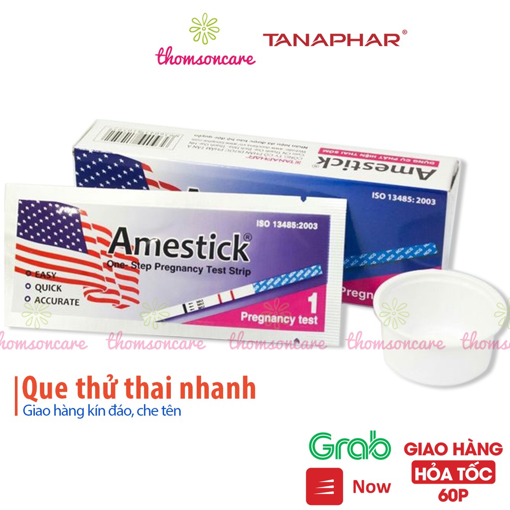 Que thử thai - giao hàng che tên, bản nhỏ, bản to 4mm và 5mm, test thử thai nhanh, chính xác