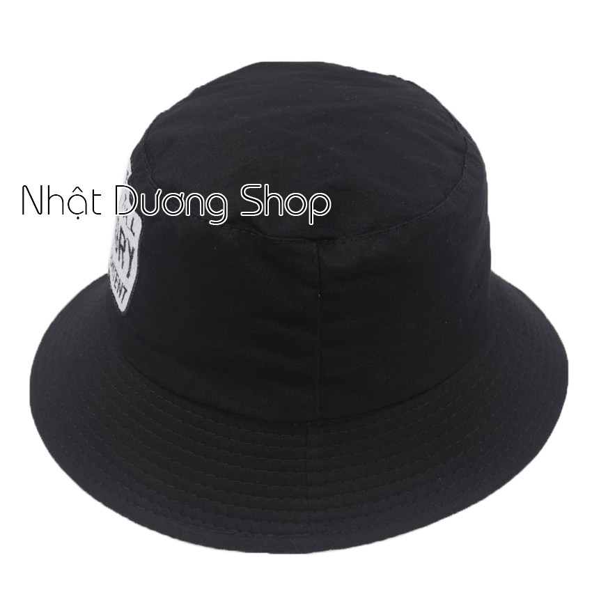 Nón bucket tai bèo Parental Advisory - Đen vải Cotton thoáng mát thích hợp cho ace