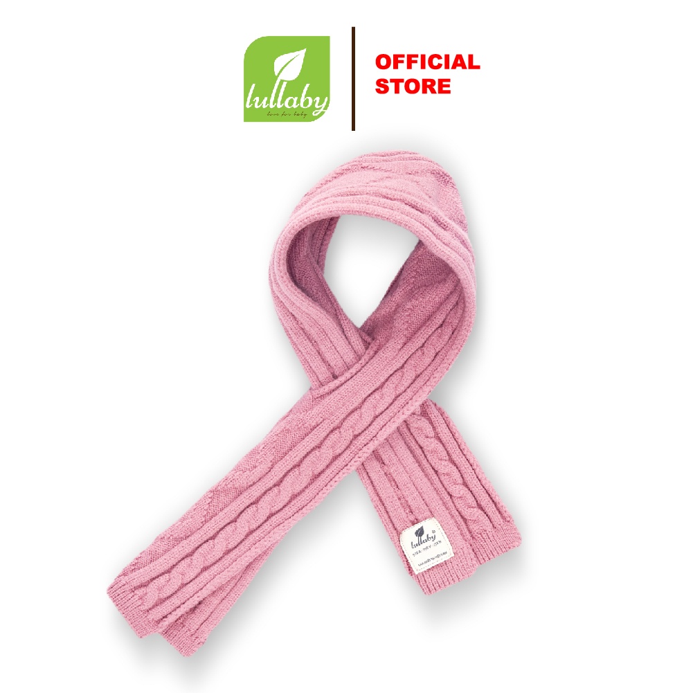 LULLABY Khăn len cho bé NHL608P Size cho bé 6M đến 24M