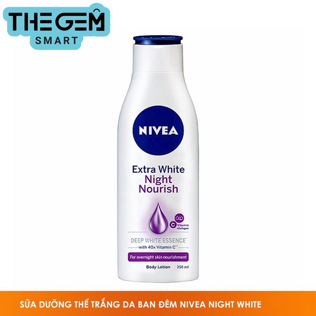 Sữa dưỡng thể trắng da ban đêm Nivea 250ml