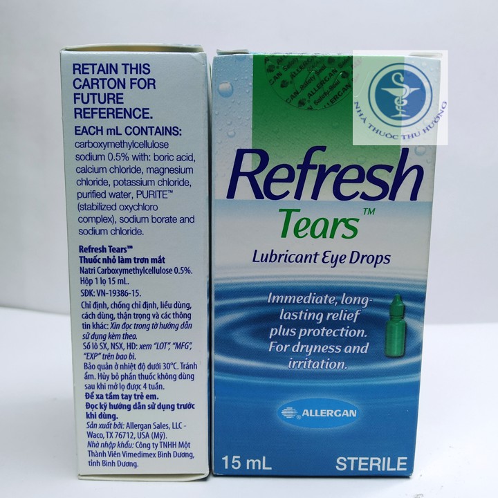 Nước mắt nhân tạo Refresh Tears - Hộp 15ml | Thế Giới Skin Care