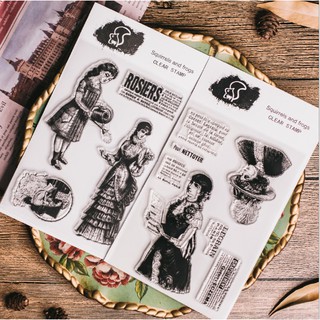 CLEAR STAMP CON DẤU TRONG SUỐT CHỦ ĐỀ QUÝ CÔ QUÝ TỘC PHONG CÁCH VINTAGE