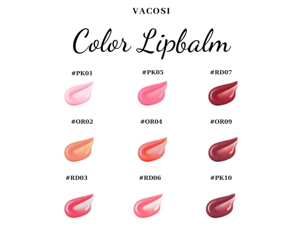 Son dưỡng có màu VACOSI COLOR LIPBALM - son dưỡng môi tăng cường dưỡng chất