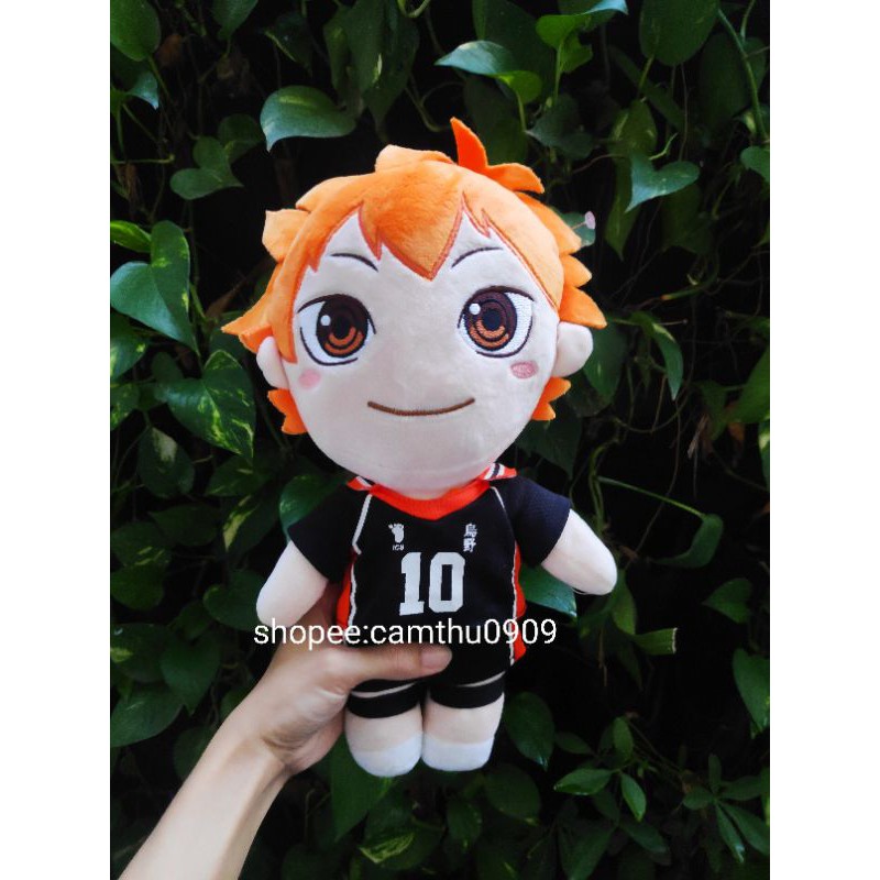 Gấu bông chibi cầu thủ bóng đá hinata haikyuu, gấu bông nhân vật hoạt hình hinata số 9 - số 10