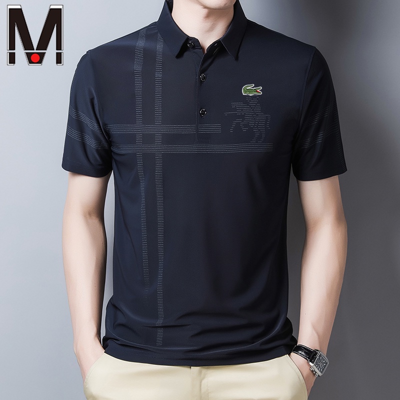 Áo Thun Polo Ngắn Tay Vải Cotton Thời Trang Công Sở Dành Cho Nam 5 Màu