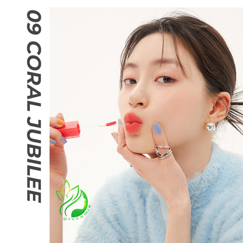 Son Romand Kem Lì Vỏ Vuông Blur Fudge Tint Màu 09 Coral Jubi 5g