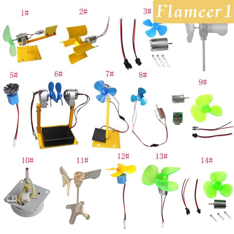 Bộ Động Cơ Tua Bin Gió Micro Mini Có Đèn LED Phát Điện DC DIY