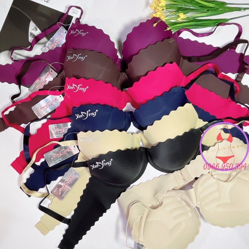 Áo lót áo ngực su đúc bàn tay nâng ngực viền lượn sóng MS904