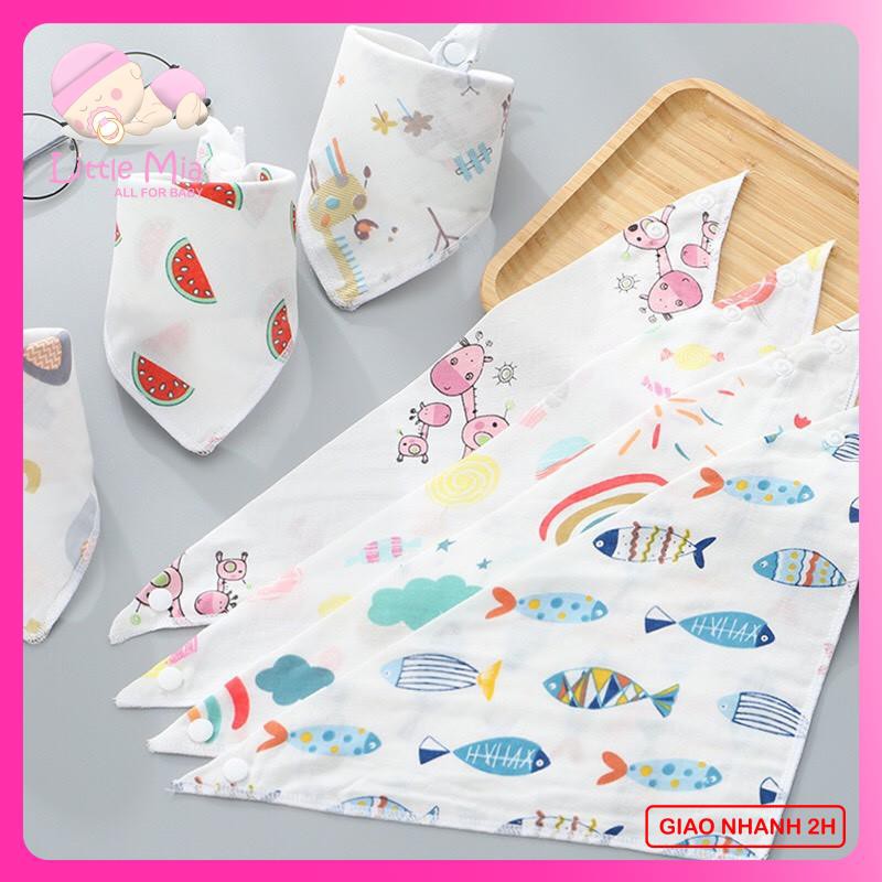 Yếm quàng cổ cài nút cho bé