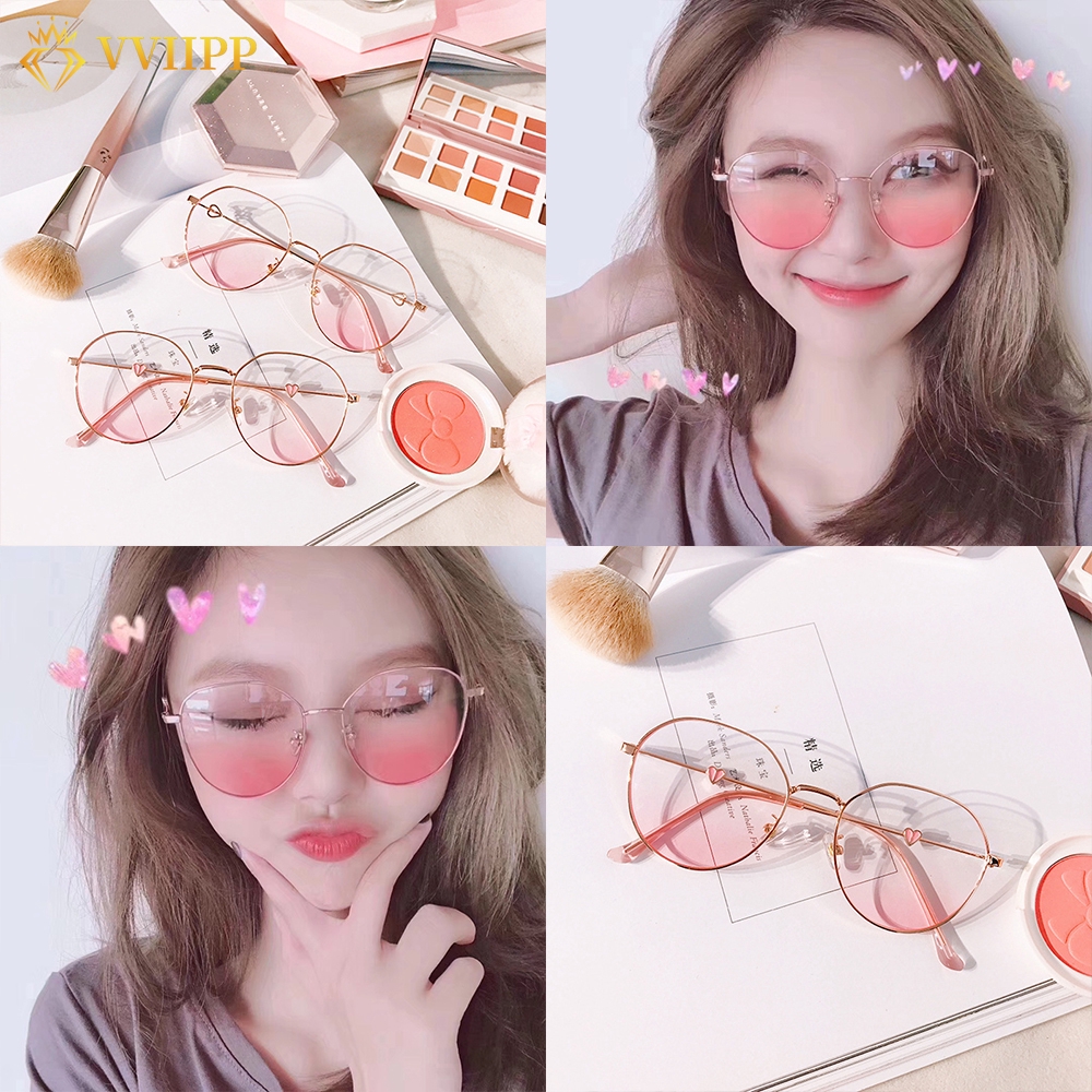 Kính Râm Hình Trái Tim đáng Yêu Phong Cách Hàn Quốc Kính