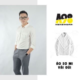 Áo sơ mi đũi nam Hàn Quốc dáng đẹp chất vải đũi cao cấp thoáng mát dễ phối đồ A98