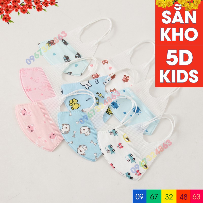 Khẩu trang cho bé 5D KIDS công nghệ Nhật Bản hoạt tiết dễ thương | BigBuy360 - bigbuy360.vn