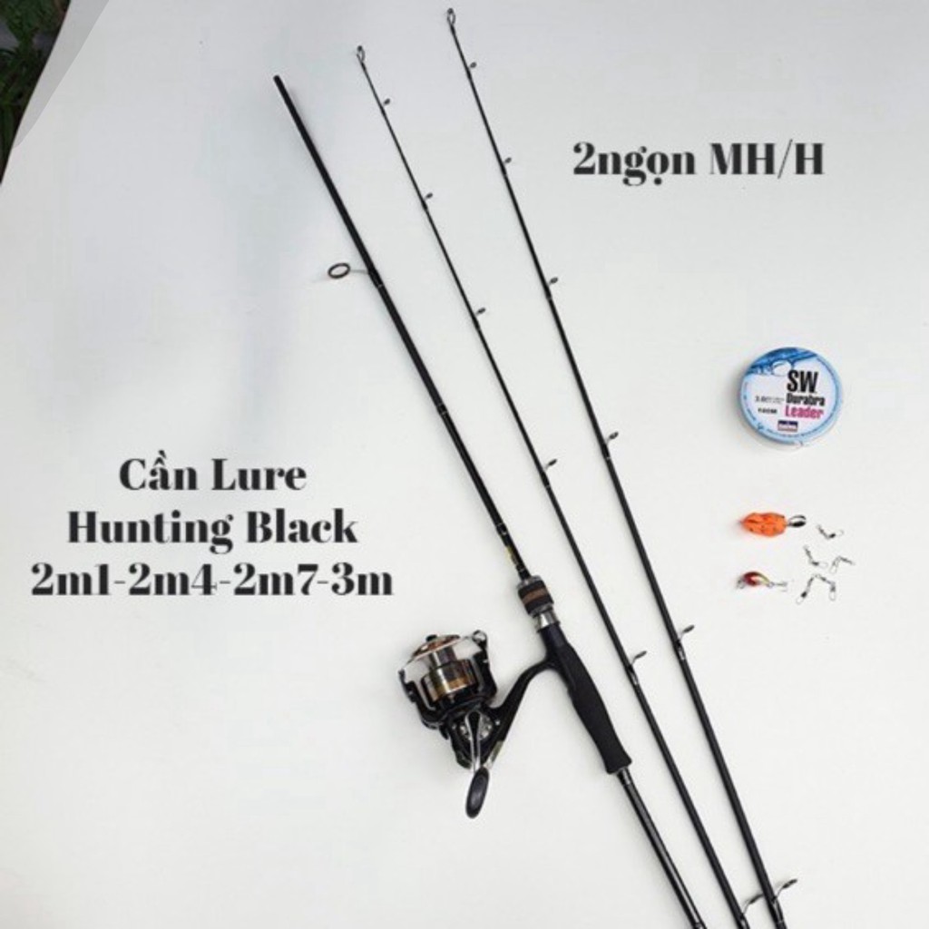 combo bộ cần câu 3m + máy 5000 bộ máy đứng hunting black cao cấp, máy câu expert full kim loại