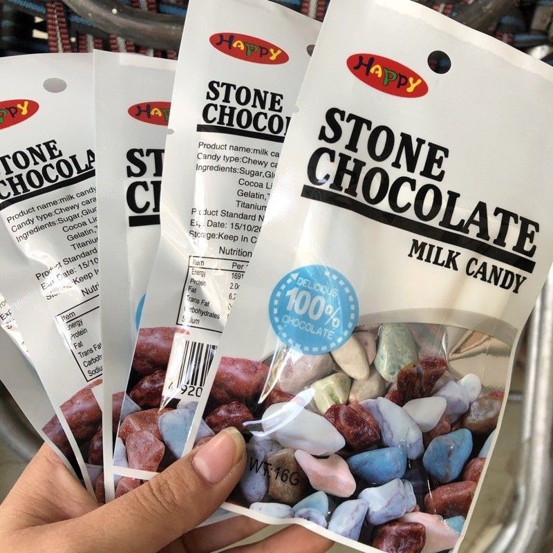 com bo 10 gói kẹo socola sỏi