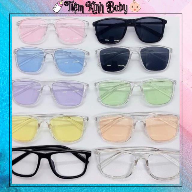 ❤️ GIÁ SỈ ❤️ Kính gọng vuông trong suốt nam nữ thời trang tuổi teen, gọng kính tây trong sành điệu