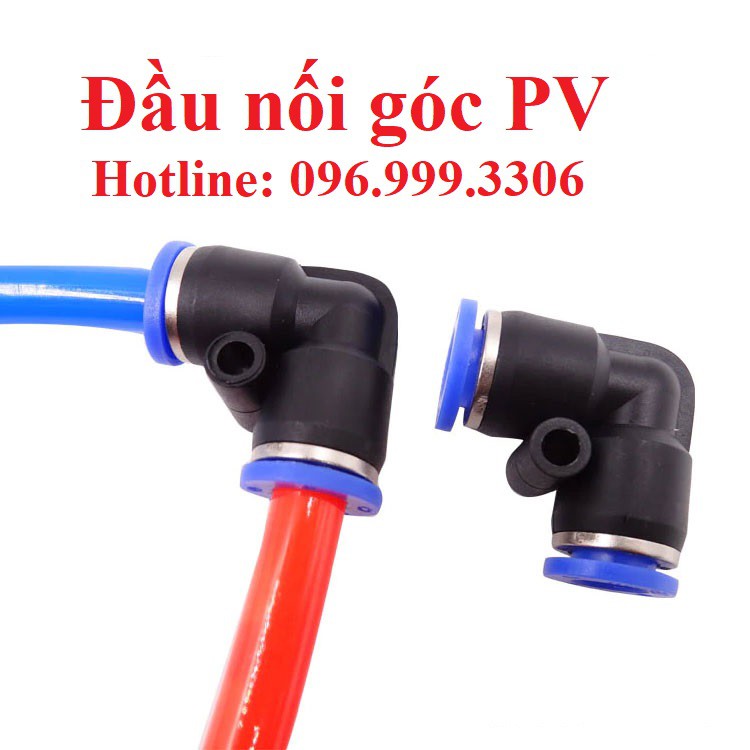 Đầu nối góc vuông pv khí nén, phun sương chịu được áp suất cao đầy đủ kích - ảnh sản phẩm 5