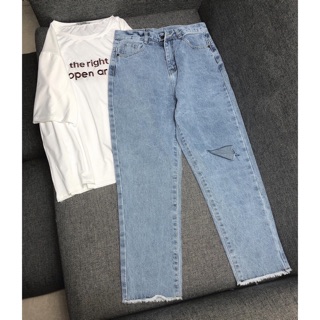 Quần baggy jean