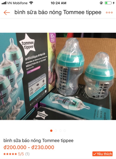 Bình sữa tommee tippee
