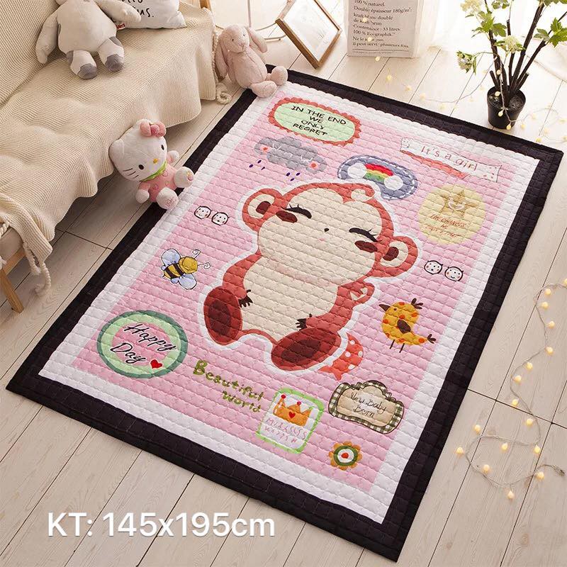 THẢM TRẢI SÀN COTTON SIÊU KUTE CHO BÉ 145x195CM