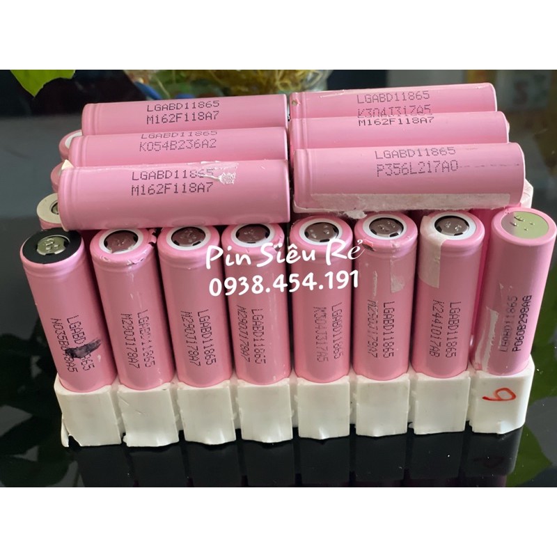 Pin Li-on 18650 LG Hồng cũ giá rẻ