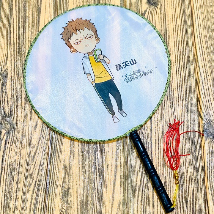 Quạt tròn 19 days OLD XIAN TANJIU phong cách cổ trang quạt cầm tay cổ trang cổ điển cosplay in hình anime chibi