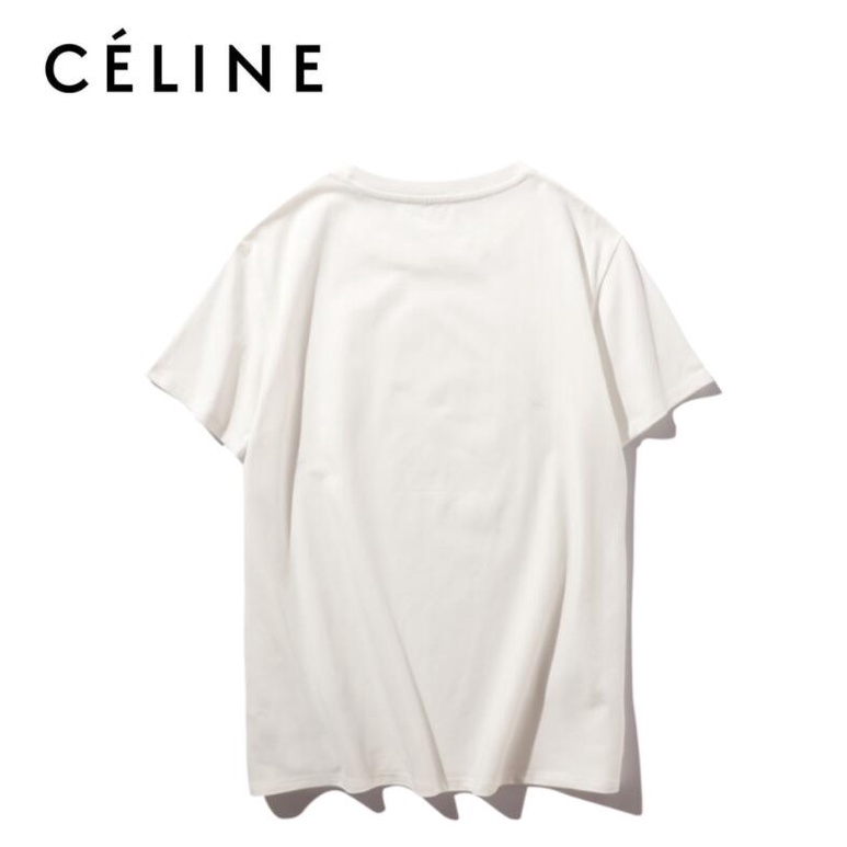 Áo Thun Cotton Ngắn Tay In Họa Tiết CELIN Thời Trang Cho Nam Nữ