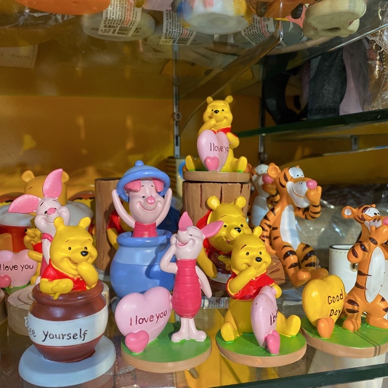 Tượng decor đồ chơi gấu Pooh và các bạn