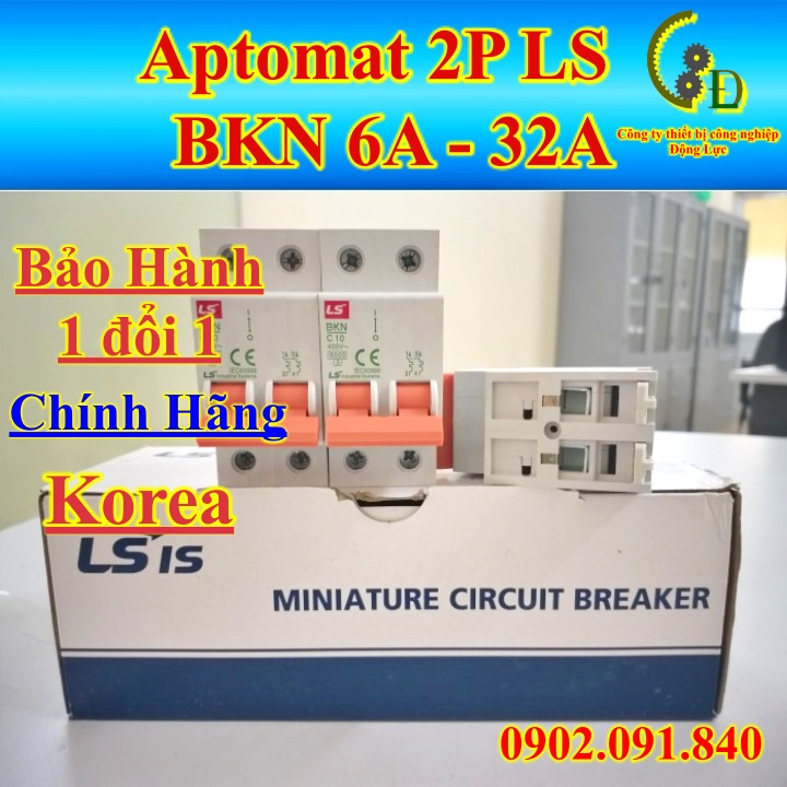 Aptomat LS MCB BKN 2 Pha ✴️VIP✴️ Cầu dao tự động attomat át tô mát tép 2P 6/10/16/20/25/32/40A