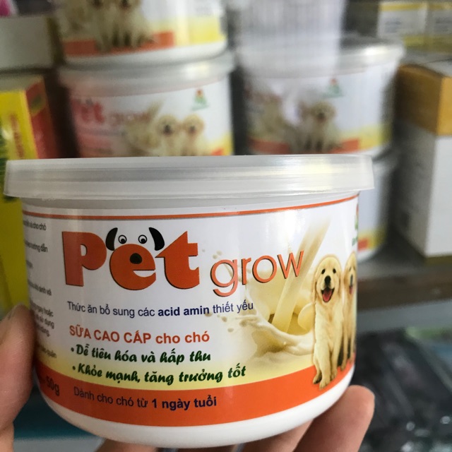 [lon 50g] Sữa cho chó con Pet Grow (không tiêu chảy)