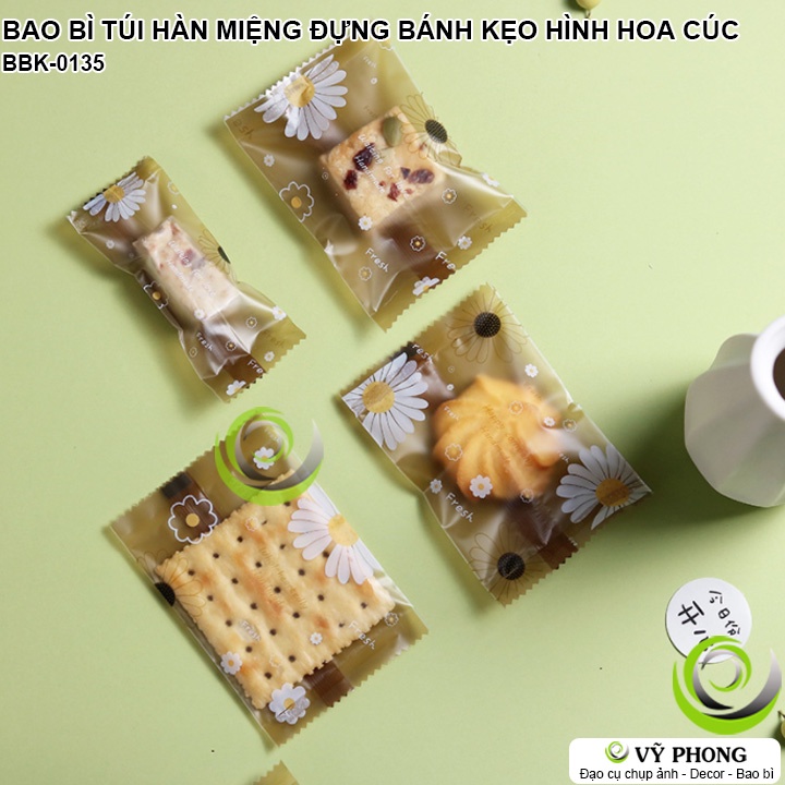 BAO BÌ TÚI HÀN MIỆNG ĐỰNG BÁNH KẸO TÂN XUÂN HÌNH BÔNG HOA CÚC ĐÓNG GÓI QUÀ TẶNG DỊP LỄ TẾT NĂM MỚI NOEL BBK-0135