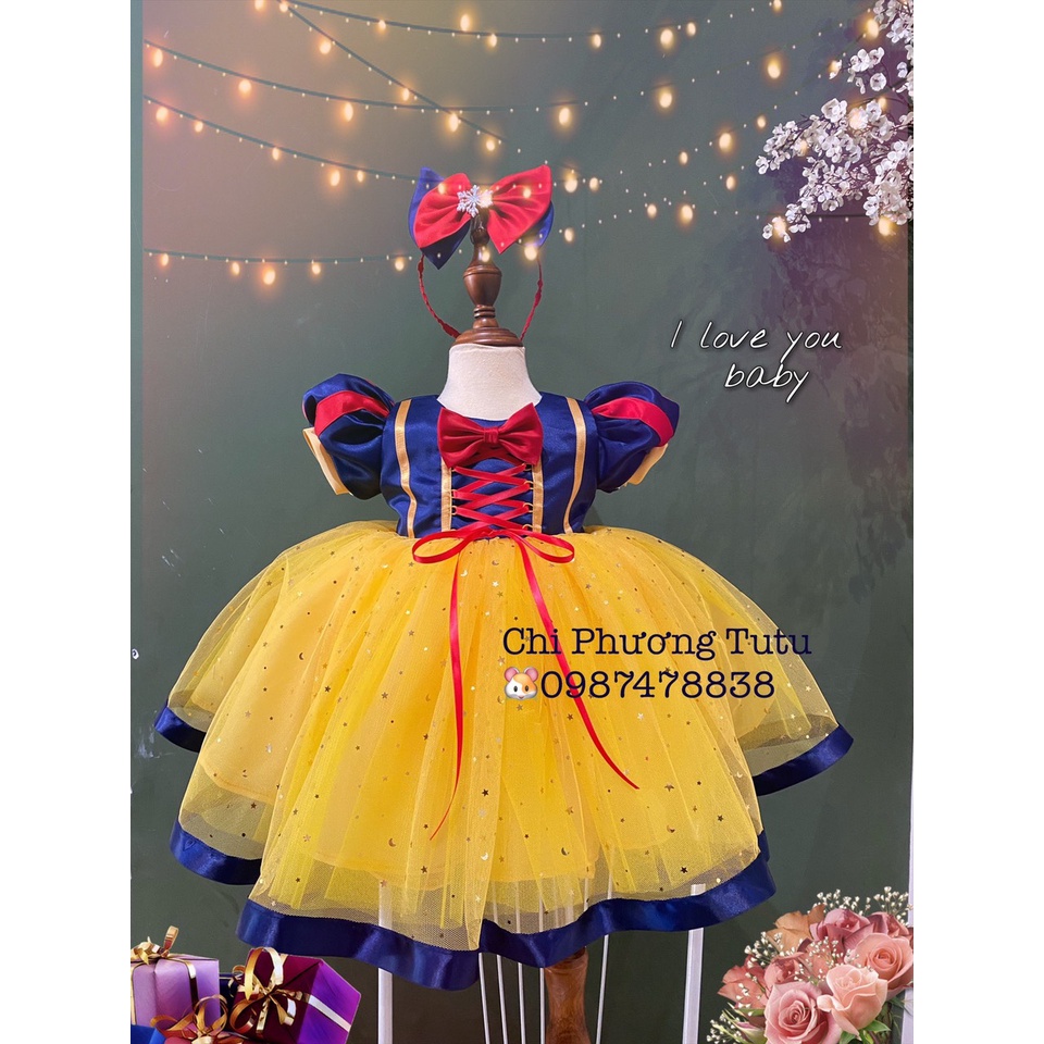 Đầm công chúa Bạch Tuyết mẫu mới nhất 2022 cho bé