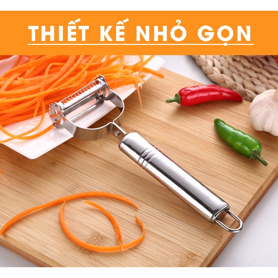 Nạo Củ Quả, Bào Sợi 2 In 1 Đa Năng Bằng Inox Không Gỉ Tiện Lợi