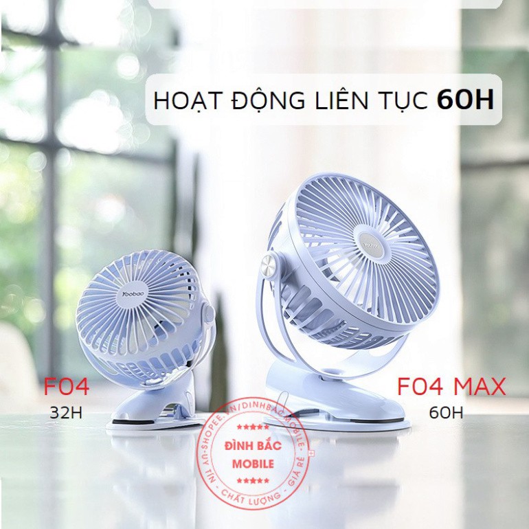 Quạt để bàn mini Yoobao F04 MAX 6400mAh | BigBuy360 - bigbuy360.vn