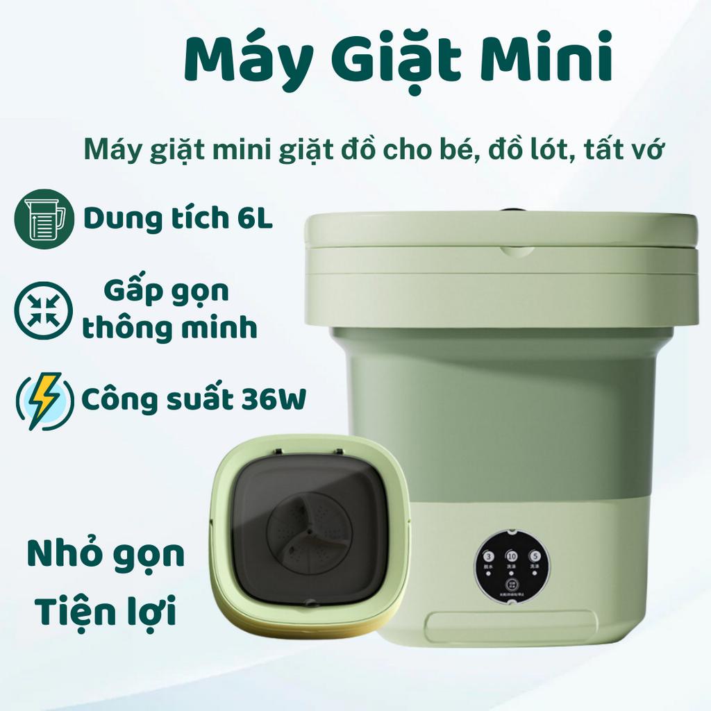 Máy Giặt Gấp Gọn Mini, Giặt Đồ Lót Tất Vớ, Giặt Đồ Cho Bé Tiện Lợi