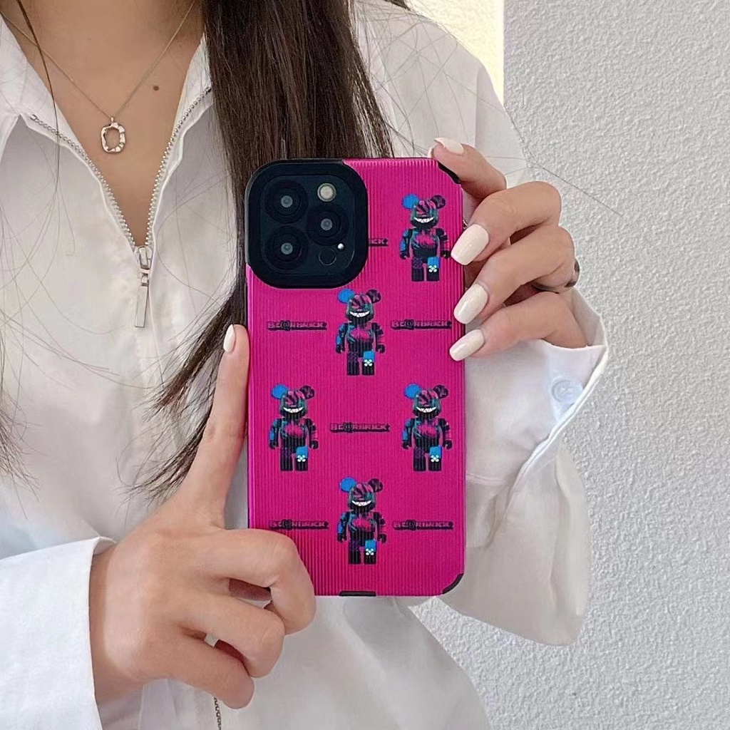 Sang Trọng Ốp Điện Thoại Da In Hình Gấu Cho iphone 13 Pro Max i13 13pro 11ProMax i11 iX Xs XR Xs Max 7plus 8plus 12Pro 12 Pro Max