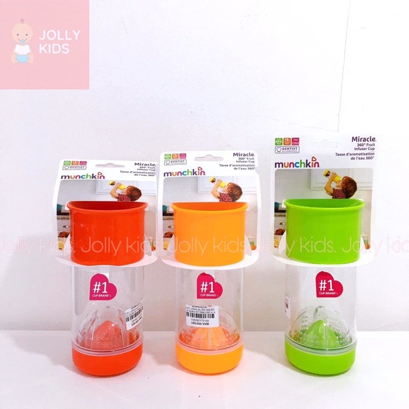 CỐC 360 ĐỘ CHỐNG ĐỔ CÓ NGĂN ÉP TRÁI CÂY MUNCHKIN