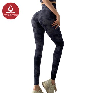 Quần Legging Tập Yoga Moving Peach Blt Lưng Cao Nhuộm Màu Trẻ Trung Nhanh Khô Thời Trang Cho Nữ