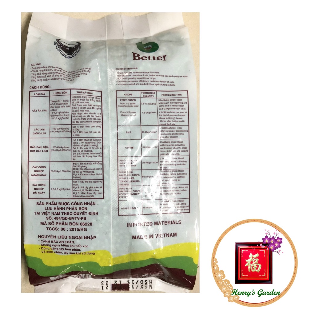 Better Xanh 12-12-17+6S+TE - #141# 1kg