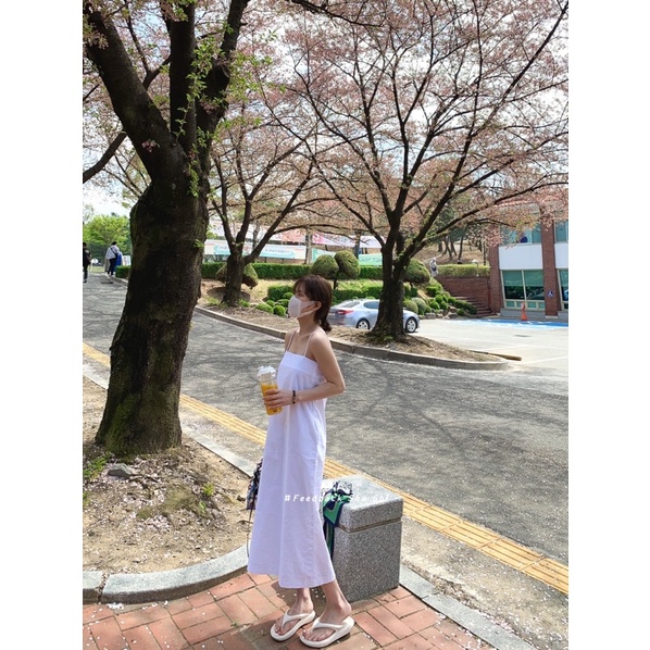 SHU SHI - Đầm 2 Dây Xuông Linen Basic ( ảnh chính chủ của shop ) | BigBuy360 - bigbuy360.vn