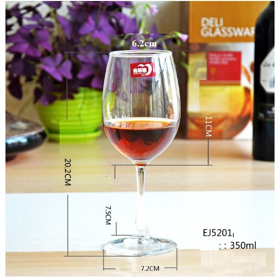 1 Ly rượu vang pha lê 350ml-465ml-EJ5201/EJ5202 DELI