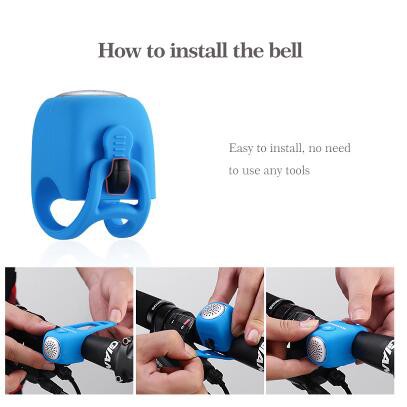 Chuông xe đạp Rockbros vỏ silicon màu trơn mức âm 90db