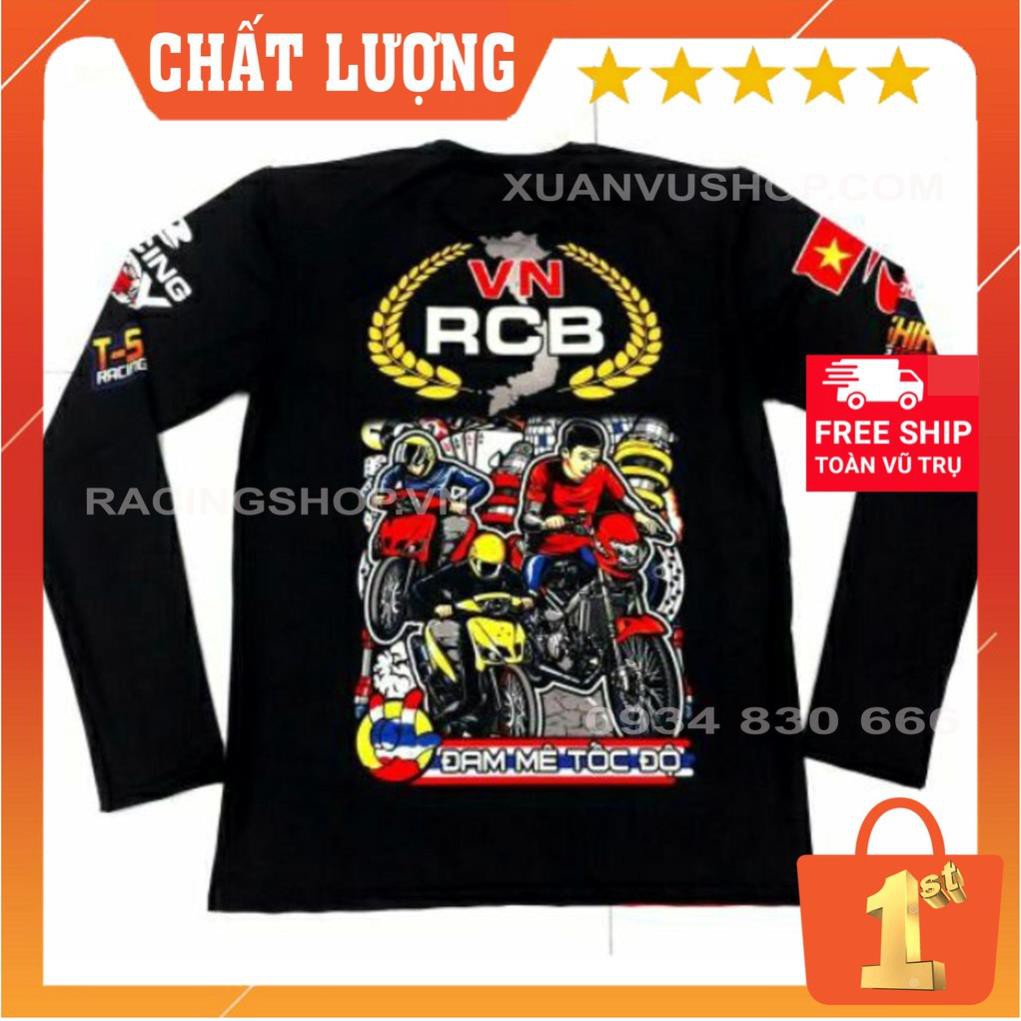 Áo Thun VN RCB Dài Tay T-Shirt Racing Team - Bảo Hành Bung Tróc Vĩnh Viễn ་